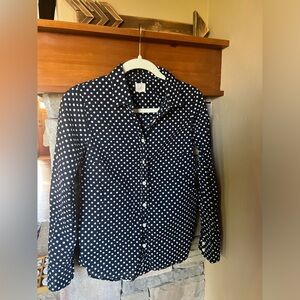 J. Crew button up Polka Dot top